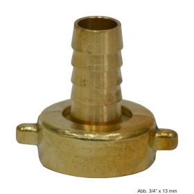 Messing 2/3 Schlauchverschraubung,reduziert, ÜWM IG x Schlauchtülle, 3/4" x 13mm