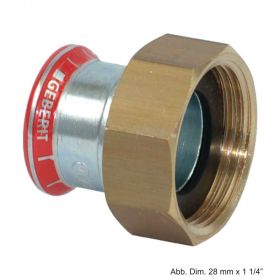 Geberit Mapress C-Stahl Anschlussverschraubung flachdichtend, 42mm x 2"