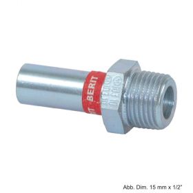 Geberit Mapress C-Stahl Übergang AG mit Einschubende, 42mm x 1 1/2"