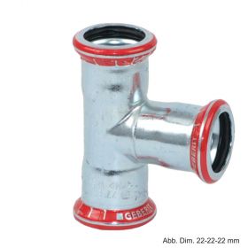 Geberit Mapress C-Stahl T-Stück, 42-15-42 mm