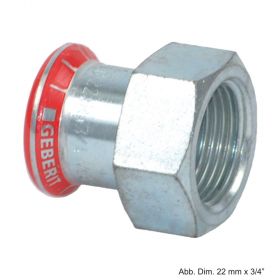 Geberit Mapress C-Stahl Übergangsstück IG, 42mm x 1 1/2"