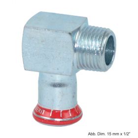 Geberit Mapress C-Stahl Übergangswinkel 90° AG, 28mm x 1"