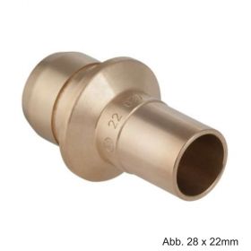 Geberit PushFit Steckübergang auf Mapress, 28 x 22mm, mit Einschubende, Rotguss