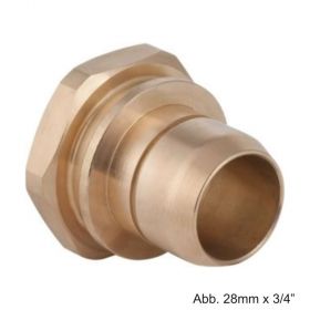 Geberit PushFit Steckübergang, 28mm x 1" IG, Rotguss