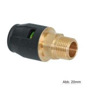 Geberit PushFit Übergang 25mm x 3/4" AG Rotguss