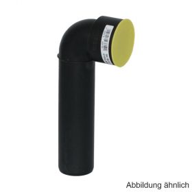 Geberit Silent-PP Anschlußbogen lang mit 1 Muffen, mit verlängertem Anschluß, DN 50-50-90°