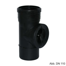 Geberit Silent-PP Reinigungsöffnung 90°, mit Muffe, DN 75