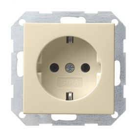 Gira System 55 SCHUKO-Steckdose, cremeweiß glänzend 018801