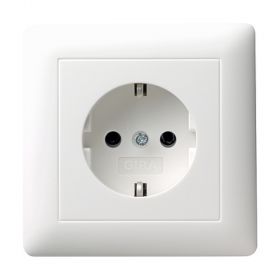 Gira System 55 SCHUKO-Steckdose Standard 55, reinweiß seidenmatt, 044027