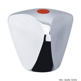 GROHE Griff Trecorn-de-Luxe Markierung rot 1/2", verchromt 08017000