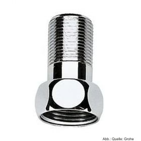GROHE Gerader Anschluss Mutter 3/4" x 1/2" Außengewinde, verchromt 12422000