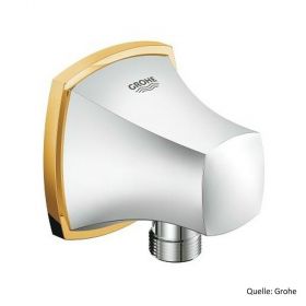 GROHE GRANDERA Wandanschlussbogen, DN15, Außengewinde, chrom/gold 27970IG0