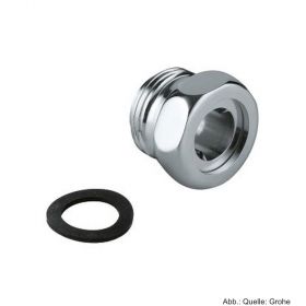 GROHE Eingangsverschraubung f. Eckmontage f. Aufputz WC-Druckspüler 3/4", chrom