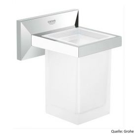 GROHE Allure Brilliant Halter mit Mundspülglas, chrom 40493000