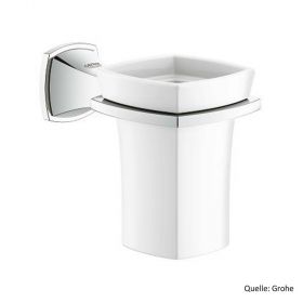 GROHE GRANDERA Halter mit Keramik-Mundspülglas, chrom 40626000