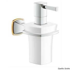GROHE GRANDERA Halter mit Keramik-Seifenspender, chrom/gold 40627IG0
