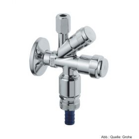 GROHE Original WAS Kombi-Eckventil DN15, Rohrbelüfter Bauform C,verchr. 