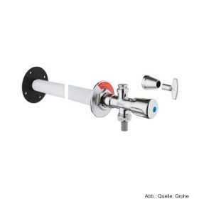 GROHE Außenwandventil Bausatz Eurotec DN15 mit Steckschlüssel mattchrom