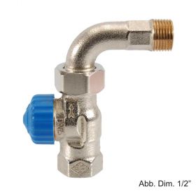 HEIMEIER Thermostat-Ventilunterteil mit ger.Widerstand u.Bogenverschr., DN 15 (1/2"), 224402000