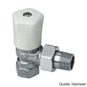 HEIMEIER Regulierventil Mikrotherm Eckform,DN25 (1"),Rotguß vernickelt,012104500