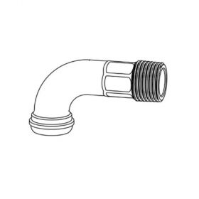 HEIMEIER Rohrbogen, DN15 (1/2") Rotguß vernickelt, für Einrohrventile