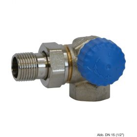 HEIMEIER Thermostat-Ventilunterteil mit ger. Widerstand, Winkeleck/re., DN 15 (1/2"), 234002000