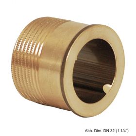 HEIMEIER Schraubnippel flachdichtend, DN 15 (1/2"), Rohr D. 1/2", 416002010