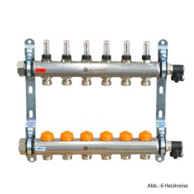 HEIMEIER Dynacon Eclipse Fußboden-Heizkreisverteiler, 4 Heizkreise, 934004800
