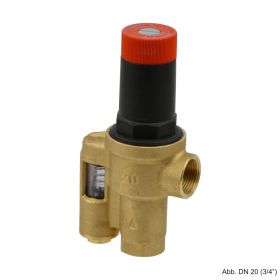 Differenzdruck-Überströmventil 3/4" m.Differenzdruck-Anzeige & Anschluss IG