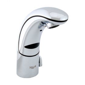 Aquis Waschtischarmatur iqua A10 verchromt IR m.Mischung batt.betr. 100.000.11