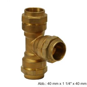 Isiflo T-Verbindungsstück 40mm x DN 32 (1 1/4") IG x 40mm