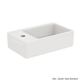 Ideal Standard Strada Handwaschbecken, 1 Hahnloch links, 450x270x130mm, weiss Ideal Plus, K0817MA