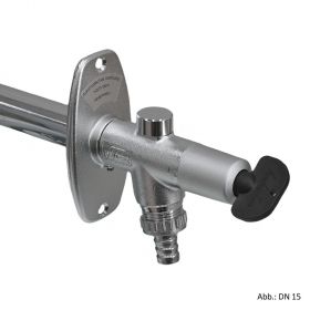 Kemper 'Frosti' Frostsichere Außenarmatur DN 15, 1/2", 150-492 mm vormontiert mit Steckschlüsseloberteil, 57702015