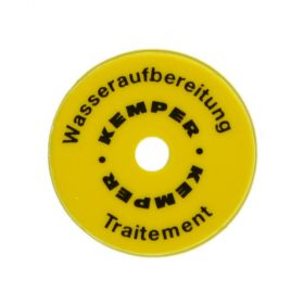 Kemper Handrad-Bezeichnungsschilder, Farbe gelb "Wasseraufbereitung", 17380605CH
