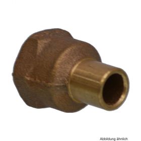 Lötfitting Rotguss Übergangs-Muffennippel mit Innengewinde 18mmx1/2",Serie 4246G