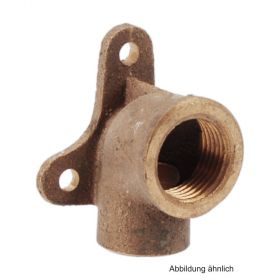 Lötfitting Rotguss Deckenwinkel mit 1 Innengewinde und Deckenscheibe, Serie 4471G, 18 mm x 1/2"