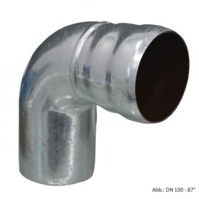 Loro-X-Stahl-Abflusssystem Winkelbogen, DN 80-90°