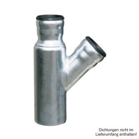 Loro-X-Stahl-Abflusssystem Übergangsabzweig, DN 70-50-50-45°