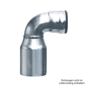 Loro-X-Stahl-Abflusssystem Winkelbogen mit Normalmuffe red., DN 70-50-90°