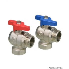 Kugelhahn 1" IG x 1" AG Eck, 2 Stück Set