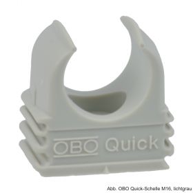 OBO Quick-Schelle M16, lichtgrau 2149004