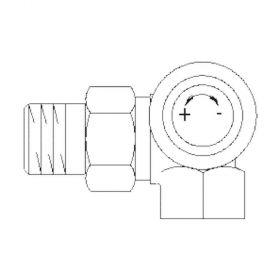 Oventrop Thermostatventil AF, DN15, R 1/2", PN10, Winkeleck rechts, 1181463