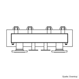 Oventrop Verteilerbalken für Regumat-220/280 DN40/50 für 2 Heizkreise, 1351692