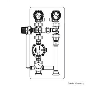 Oventrop Regumat RTA-180 DN 25 ohne Pumpe, mit Universalisolierung, 1354580