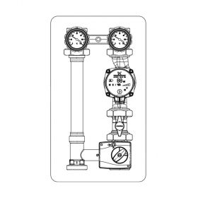 Oventrop Kesselanbindesystem Regumat M3-180 DN32 ohne Pumpe mit PKH, 1355275