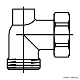 Oventrop Anschlusswinkel G1 ÜM x G1 AG x G 3/8 IG, 1359064