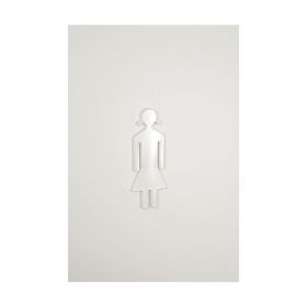 pba 400-NY Symbol Damen, A= 150 mm, B = 60 mm, weiss Nylon, 4CN494000001