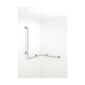 pba 400-SS Duchhandlauf mit Brausehalter A=760 mm, B=760 mm, C=1160, links, Edelstahl, 4CS24J00LA442