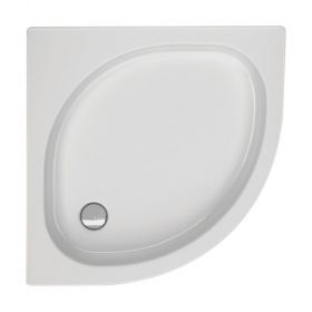 Viertelkreisduschwanne Peso R 80x80x6,5 cm R 55, weiß