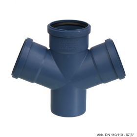 POLOPLAST POLO-KAL NG Doppelabzweig DN 160/ 110, 67,5/ 180°